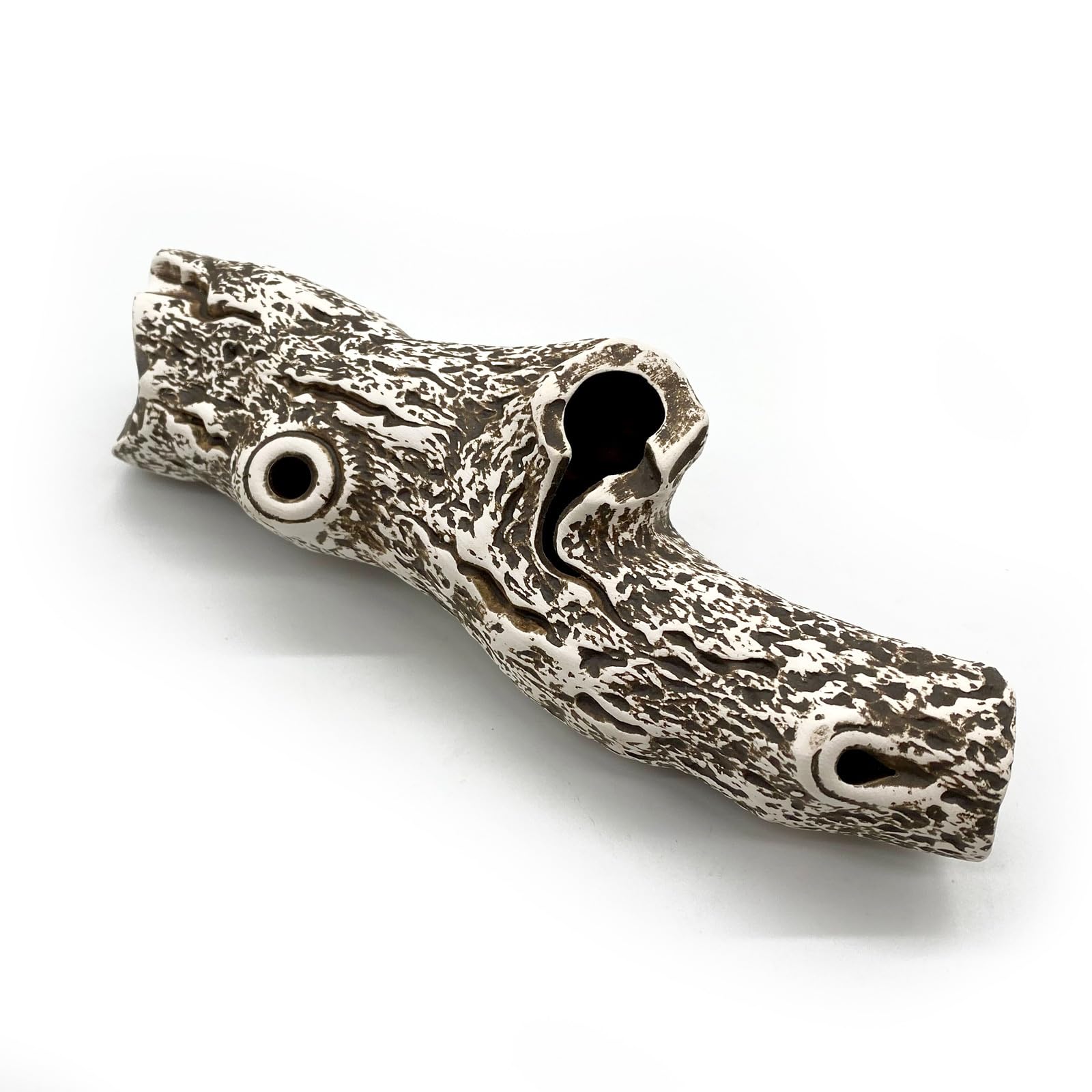 ZooPaul Keramik Deko Baumstamm für Terrarium und Aquarium (23x6x8cm)